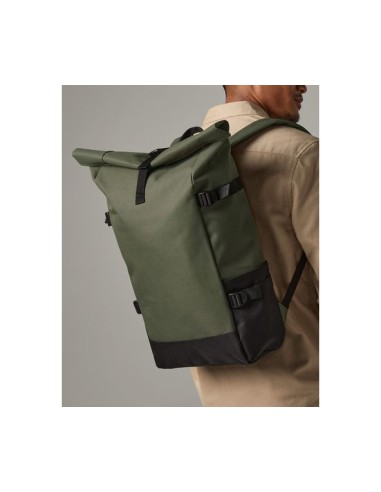 BAG-BG858-Block Roll-Top Backpack